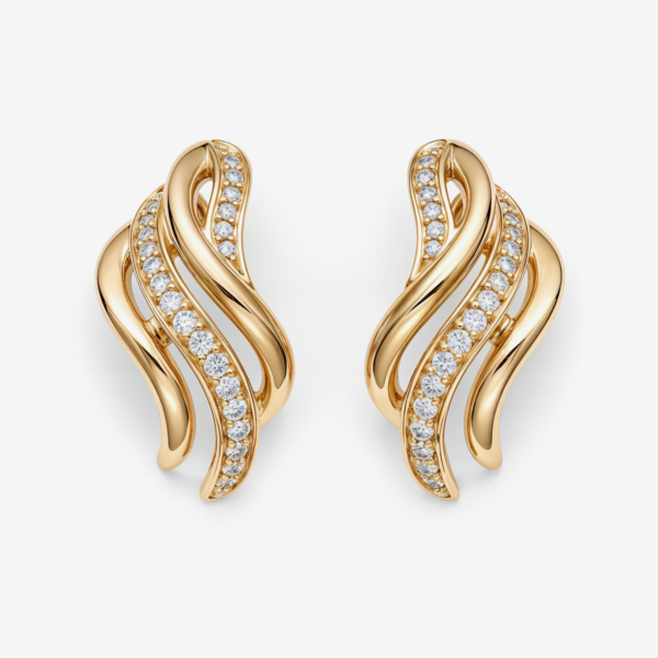 Diamond Spark Stud Earrings